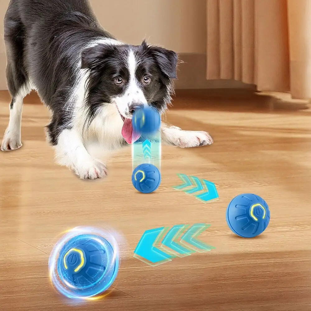 Automatic Moving Ball for Pet Dog Interactive Training Toy Jumping Rotating Ball Puppy Fetch Ball Dog Electric Toys