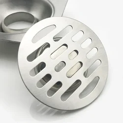Stainless steel floor drain cover overflow Round Anti-clogging shower Drain hair catcher for bathroom wash machine toilet sewer