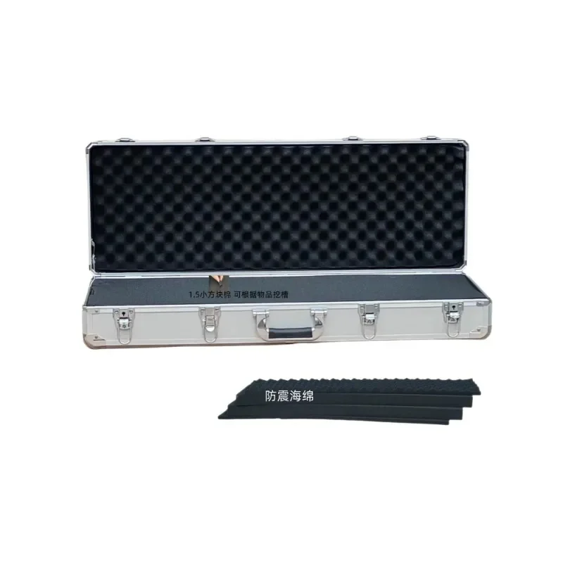 For Aluminum Alloy Portable Instrument Protective Case Shockproof Equipment Transport Box with EVA Lining Toolbox