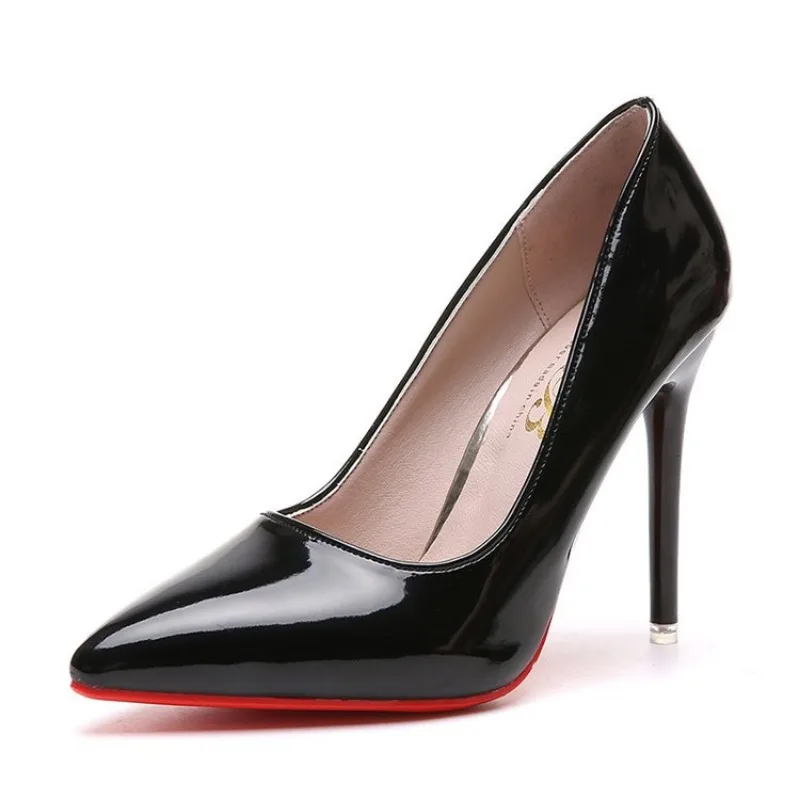 Nightclub High Heel Pointed Toe Stiletto Red Fashion Women\'s Shoes Shallow High Heels Red Bottom High Heels Lolita Shoes