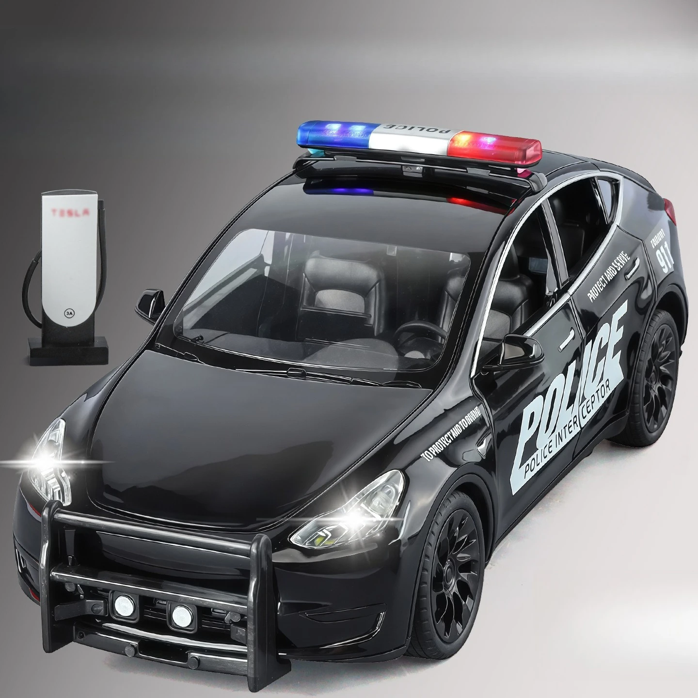 

Simulation 1:24 Alloy New Energy MODELY Police Car Model Ornament Toy Car