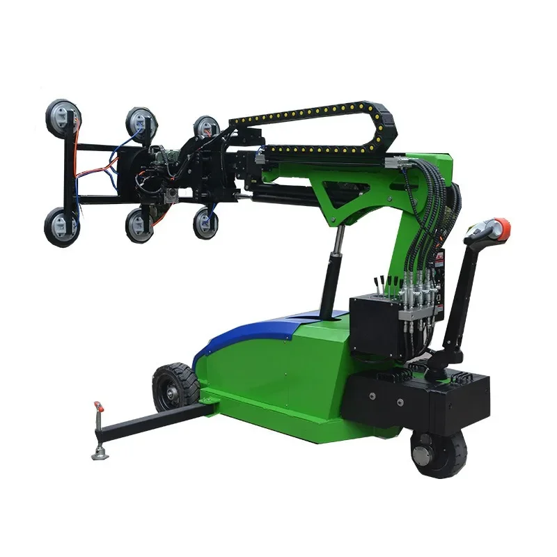 600KG large glass mounted suction cup cart tempered glass home improvement snatch machine electric cart handling