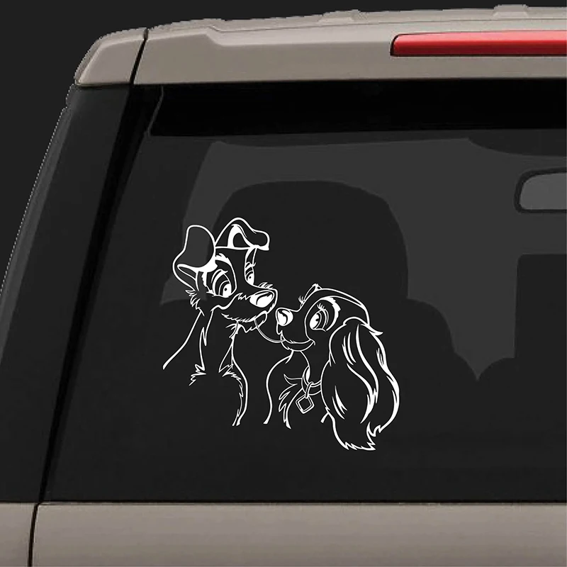 Lady and the Tramp Decals Car Door Laptop Water Bottle Decor,Funny Cartoon Vinyl Sticker Baby Kids Bedroom Wall Decal Decoration