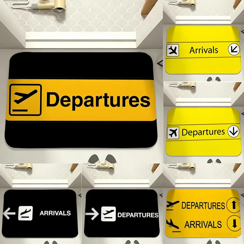 Minimal Flight Arrivals And Departures Floor Mat carpet diatom mud bathroom quick-drying absorbent floor mat household bathroom