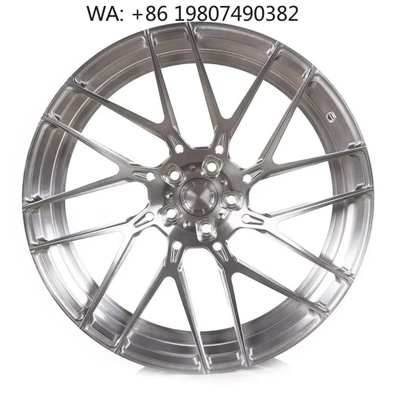 18-24 Inch 2-Piece Grey Multi-Spoke Forged Alloy Wheels 5x112 PCD Custom Finish Aftermarket High End Car Upgrade Rims