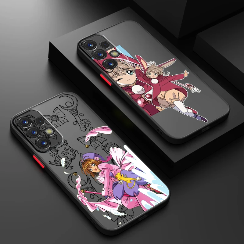 C-Cardcaptors Sakuras Cartoon Frosted Translucent For Samsung Note 20 A35 A03 A54 A31 A22 A34 A14 A24 A04 A55 5G Cover