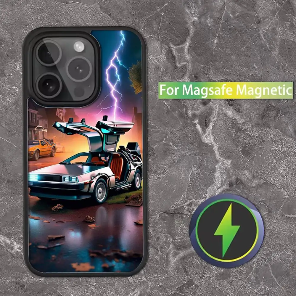 حافظة هاتف السيارة B-Back To The F-Future لهاتف iPhone 17,16,15,14,13,12,11,Pro,Max,Plus,Mini,SE4,E شحن لاسلكي Magsafe مغناطيسي