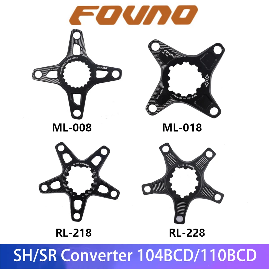 

FOVNO Disk Grab Chainring Adapter Spider Converter for Gxp 110BCD 5-jaw 12S and ML-018 104BCD 4-jawChainwheel for Shimano Crank