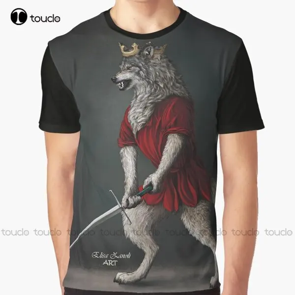 Hemanimals - Wolf Of The Liberi Graphic T-Shirt Bowling Shirts For Men Digital Printing Tee Shirts Christmas Gift New Popular