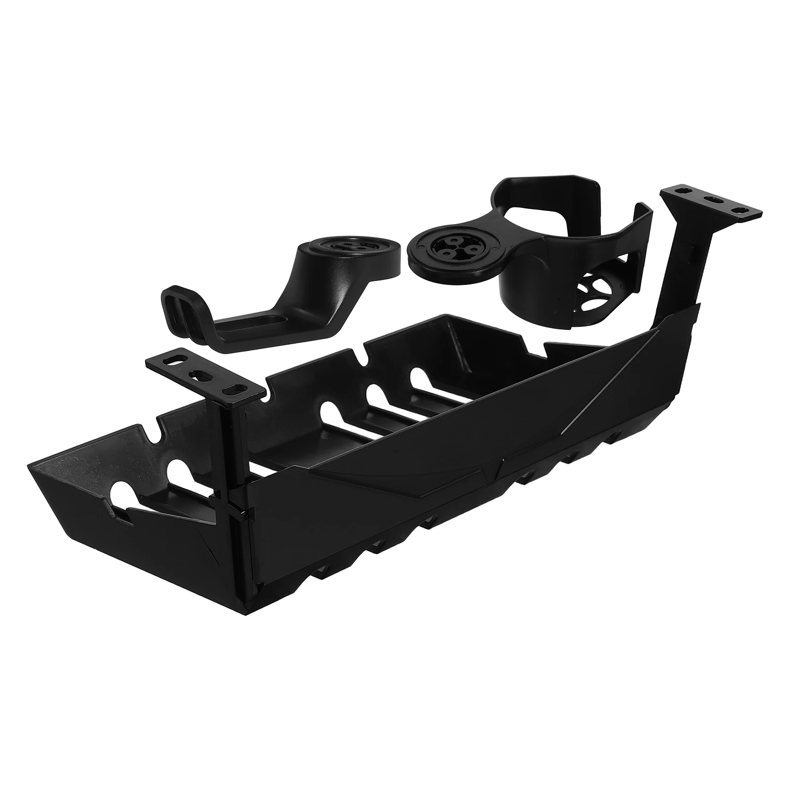 

Gaming Desk Accessories Set Cable Management Tray Cup Holder Headphone Stand Plastic Underdesk Organizer Wire Solution