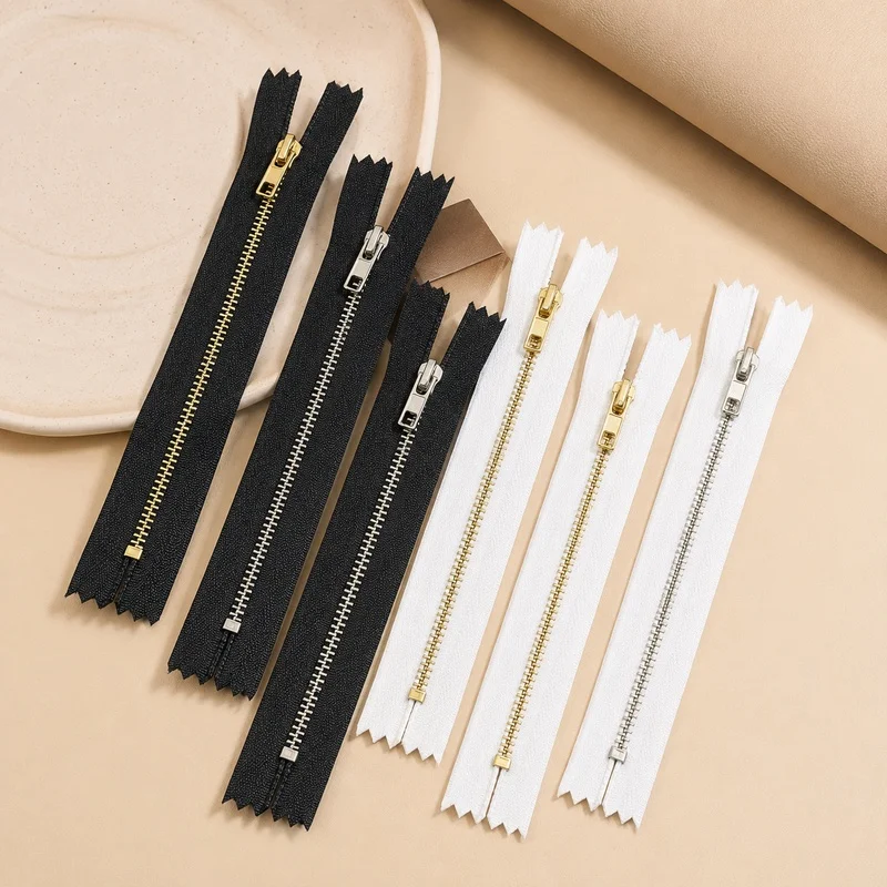 

10-30Pcs 8-30cm 3# Metal Zippers Close End Auto Lock Zips for Bag Jeans Pocket Garment Sewing Repair Kit Accessories Parts Set