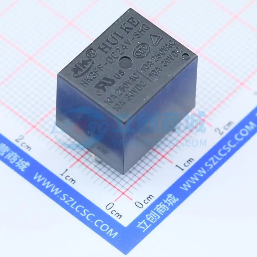 38pcs HK3FF-DC24V-SHG 24V 19x15.5mm SPDT Power Relay PCB Electronic Switch