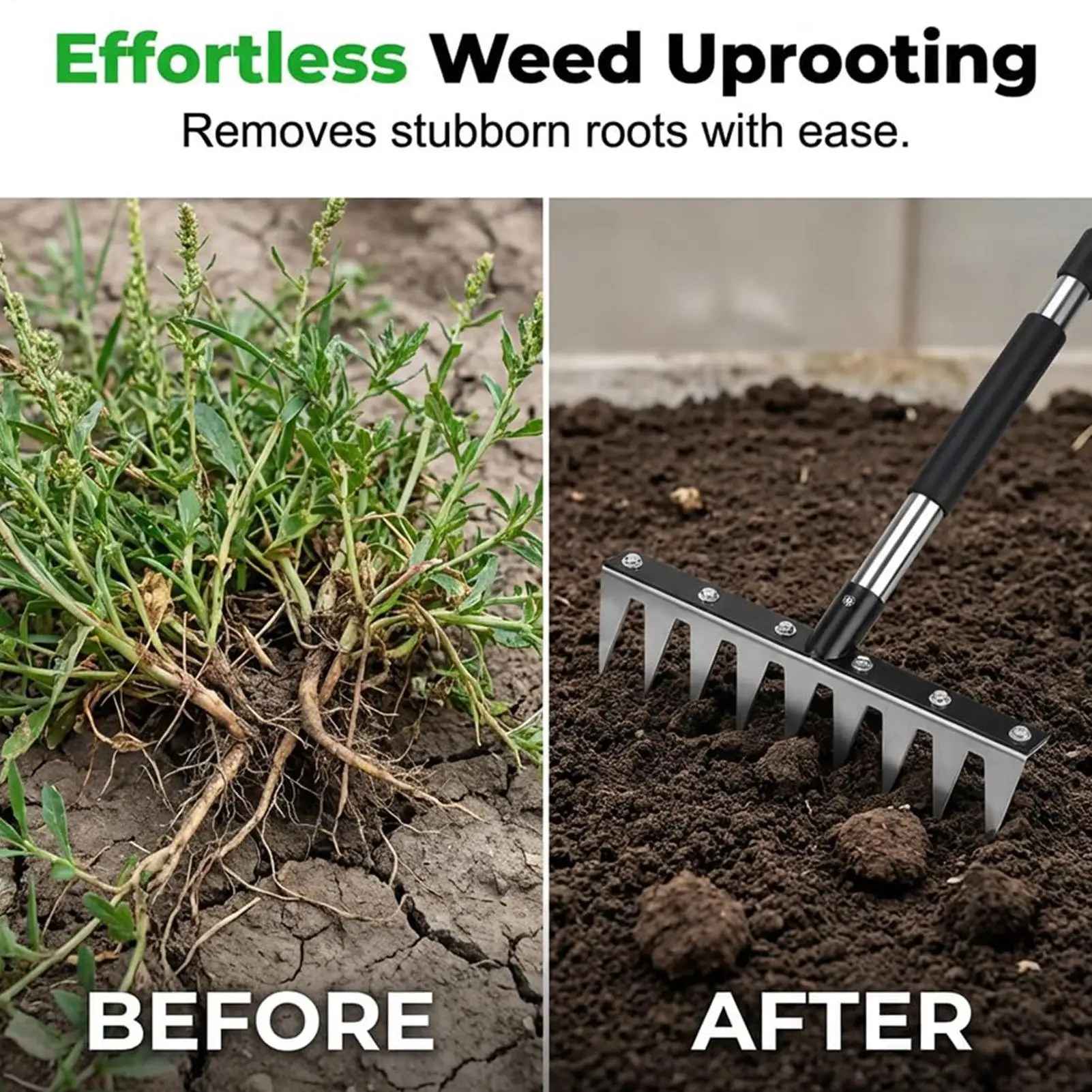 

Грабли для травы с 5 зубчатыми лезвиями, эргономичной изогнутой ручкой, для выравнивания почвы на садах, фермах и в парках