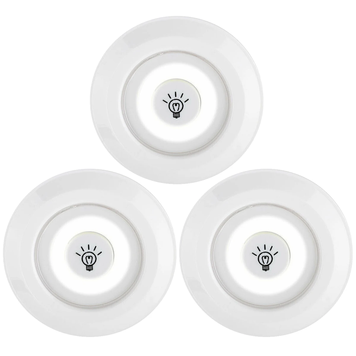 

3pcs Dimmable Wireless Cabinet Night Light COB Wireless Remote Bedroom Wall Light Timing without (White Light)