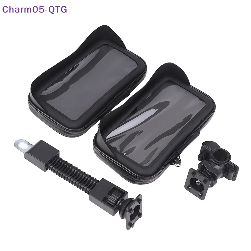 

Новый водонепроницаемый держатель для телефона на руль мотоцикла с козырьком от солнца и дождя, вращение на 360 градусов