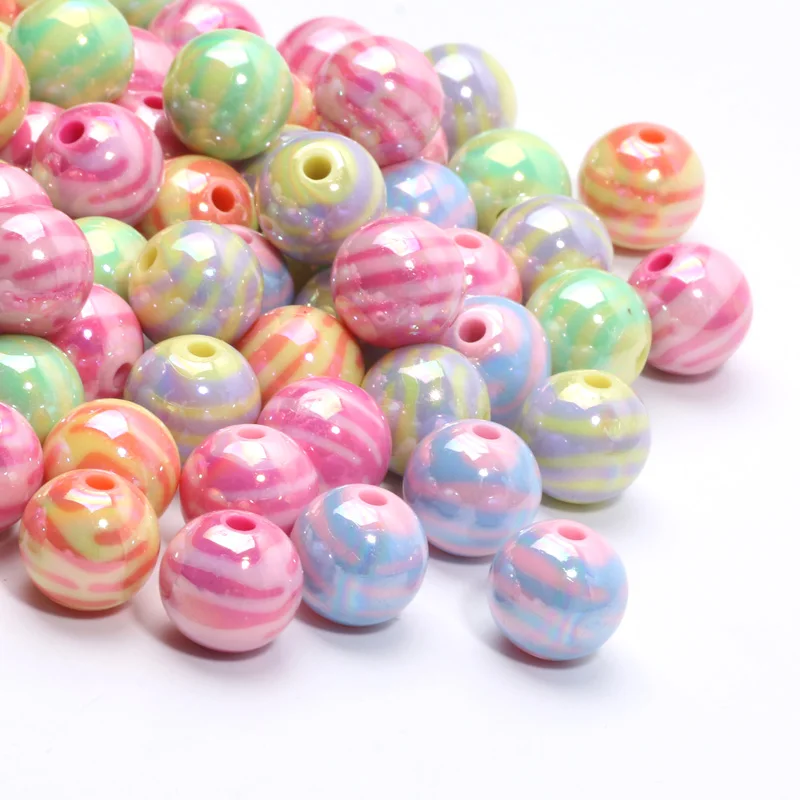 Multicolor 14mm 10pcs Charm Round Balls perline acriliche collane bracciali per gioielli che fanno gioielli fai da te artigianato accessori