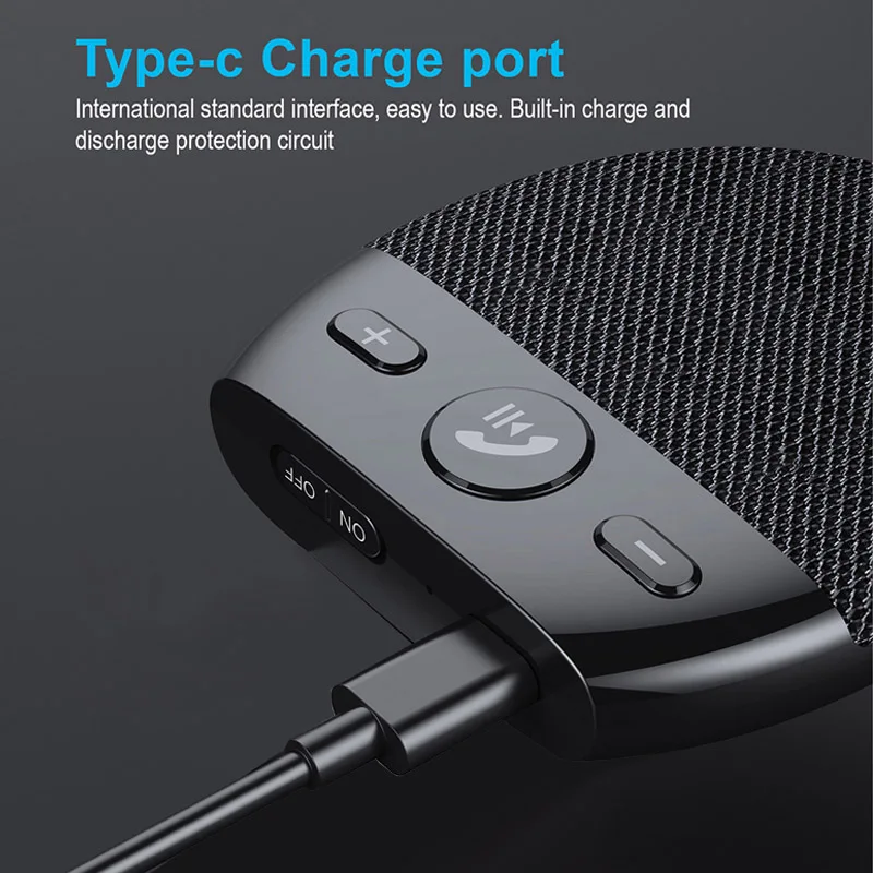 Wireless Car Kit Handsfree Speakerphone Car MP3 Music Player with Microphone Auto Power On Connect Support Two Mobile Phones