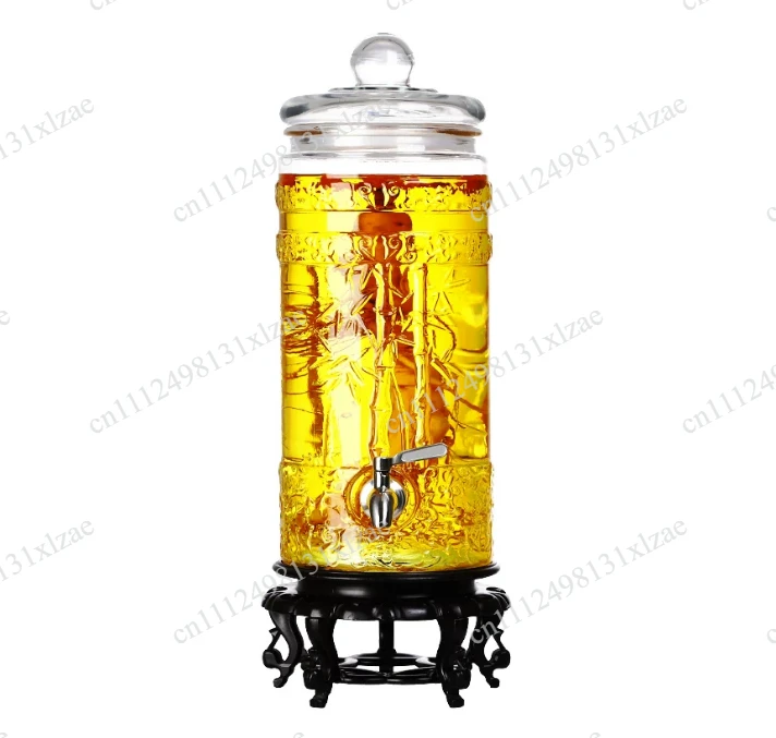 Lead-free thickened Ginseng wine jar Special wine bottle Household 5 kg green plum fruit wine medicinal brewing container