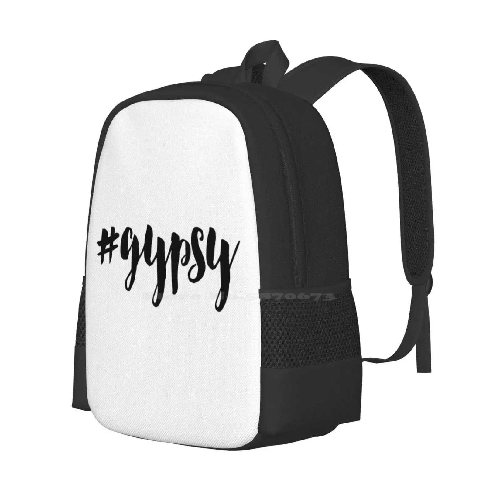 #Gypsy Pattern Design Laptop Travel School Bags Hashtag Gypsy Soul Funny Flirty Girly Sassy Free Spirit Gypsy Life