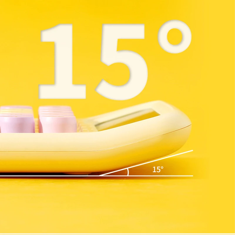 لوحة مفاتيح دائرية، آلة حاسبة ميكانيكية مكونة من 10 أرقام، لون حلوى لطيف، آلة حاسبة للعودة إلى المدرسة، قرطاسية مكتبية