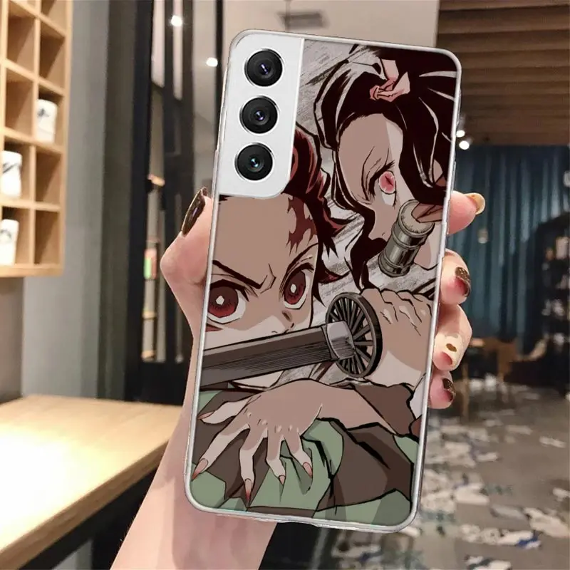 Tanjiro Demon Slayer Soft Phone Case For Samsung Galaxy S24 S23 S22 S25 Ultra S21 Plus S20 FE S10 + S24Ultra Pattern Capa S23 S2