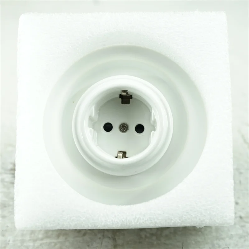 Imagem -04 - Tomada de Parede Elétrica Vintage para Casa Cerâmica Elétrica Montagem Nivelada Schuko Porcelana
