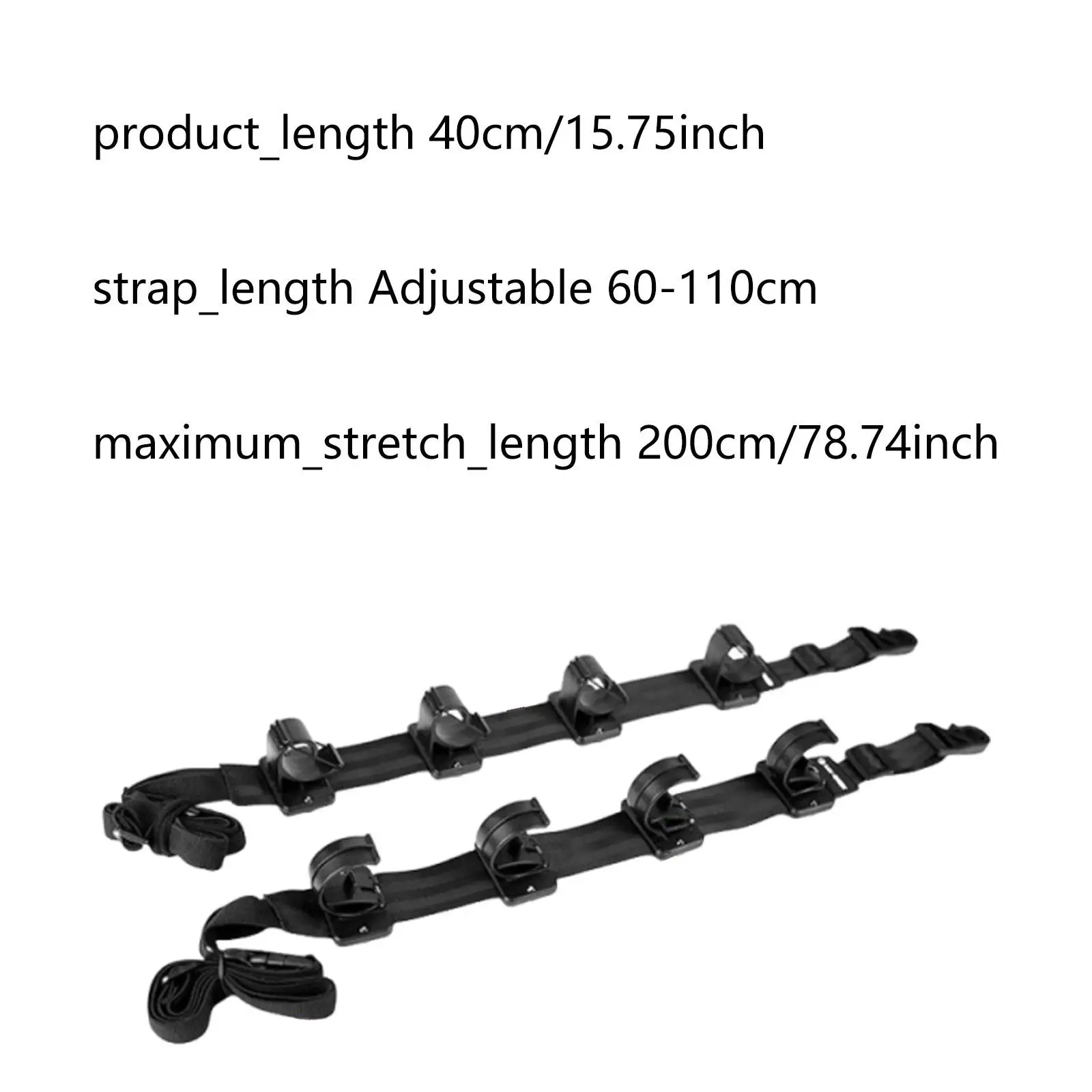 حامل قضيب صيد السيارة بسعة 4 قضيب، ملحق متعدد الاستخدامات مع مشابك مزدوجة