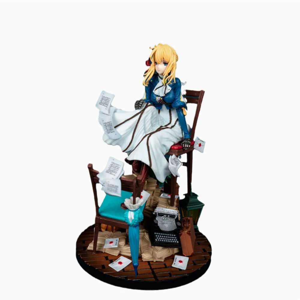 

Violet Evergarden 27cm PVC Figure Anime Model GK Statue Ornament Collectible Toy Decoration Doll for Children's Gift