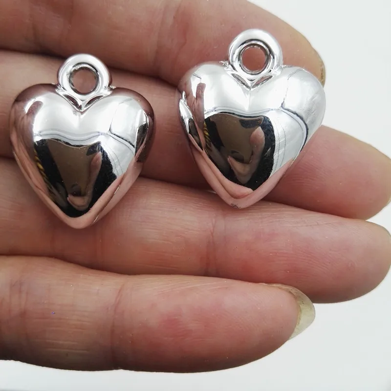 

20Pcs Big Heart Charms Pendants Handmade Findings Accessories For Making DIY Jewelry Necklace Crafts Gift for Women