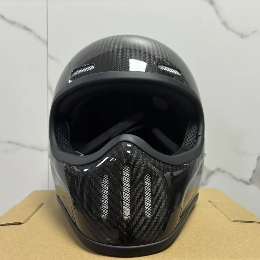 High Quality Carbon Fiber Motorcycle Helmet Full Helmet Motorcyclist Casco Moto Motocross Scooter Cycling Helmet with Visors