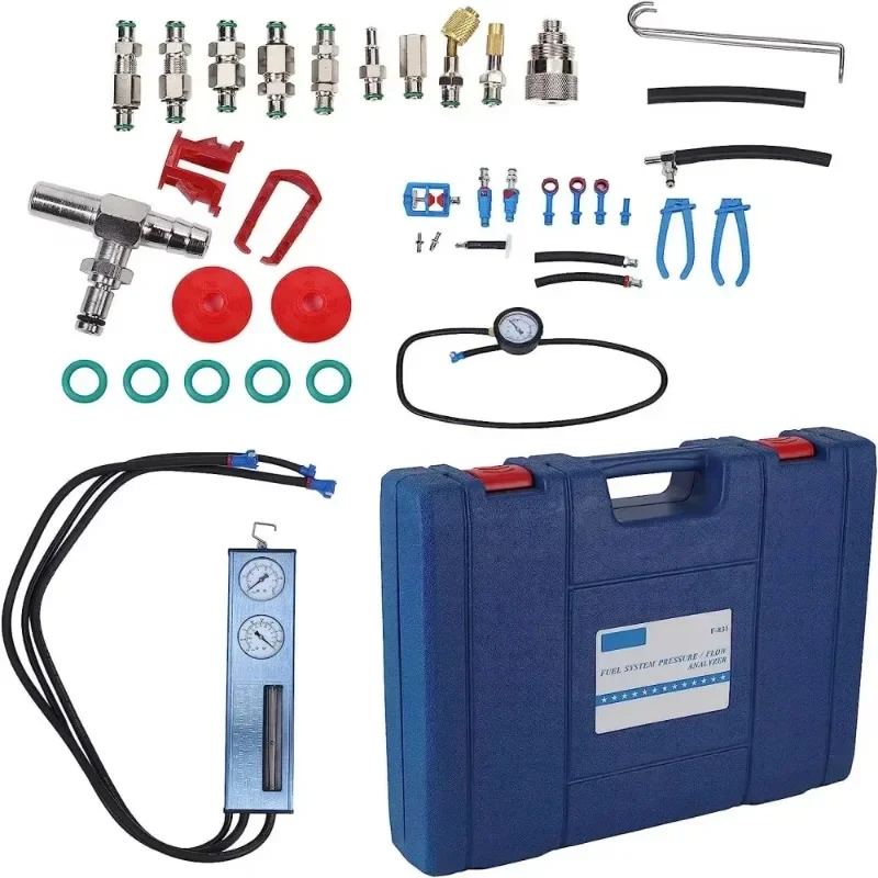 Car Engine Fuel System Analyzer Oil Pressure Tester Gauge Detection W/Flow Meter EFI2100 FUEL PRESSURE TESTER