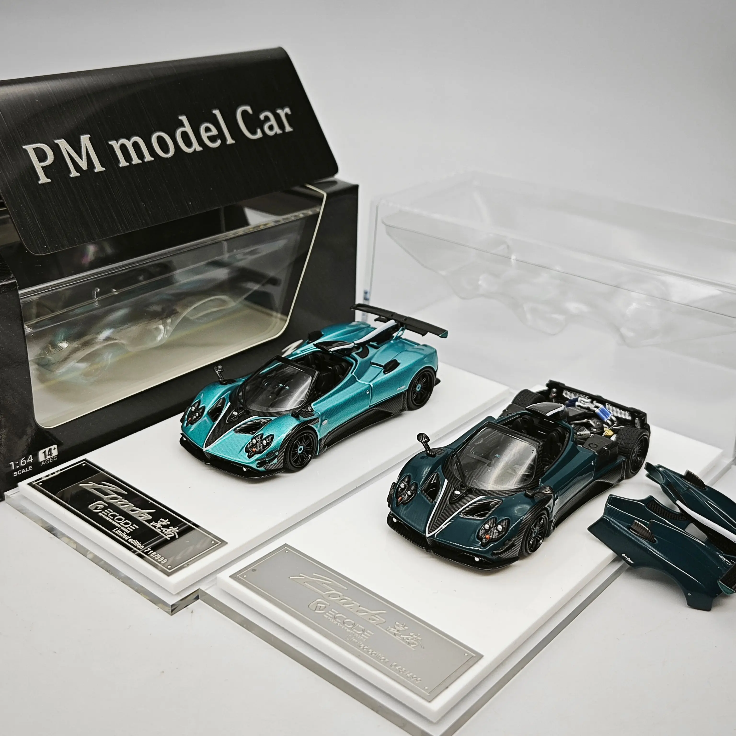 

Decode 1:64 Pagani Zonda Unico Openable Rear Hatch Alloy Diecast Model Car Collectible Gift Static Ornament