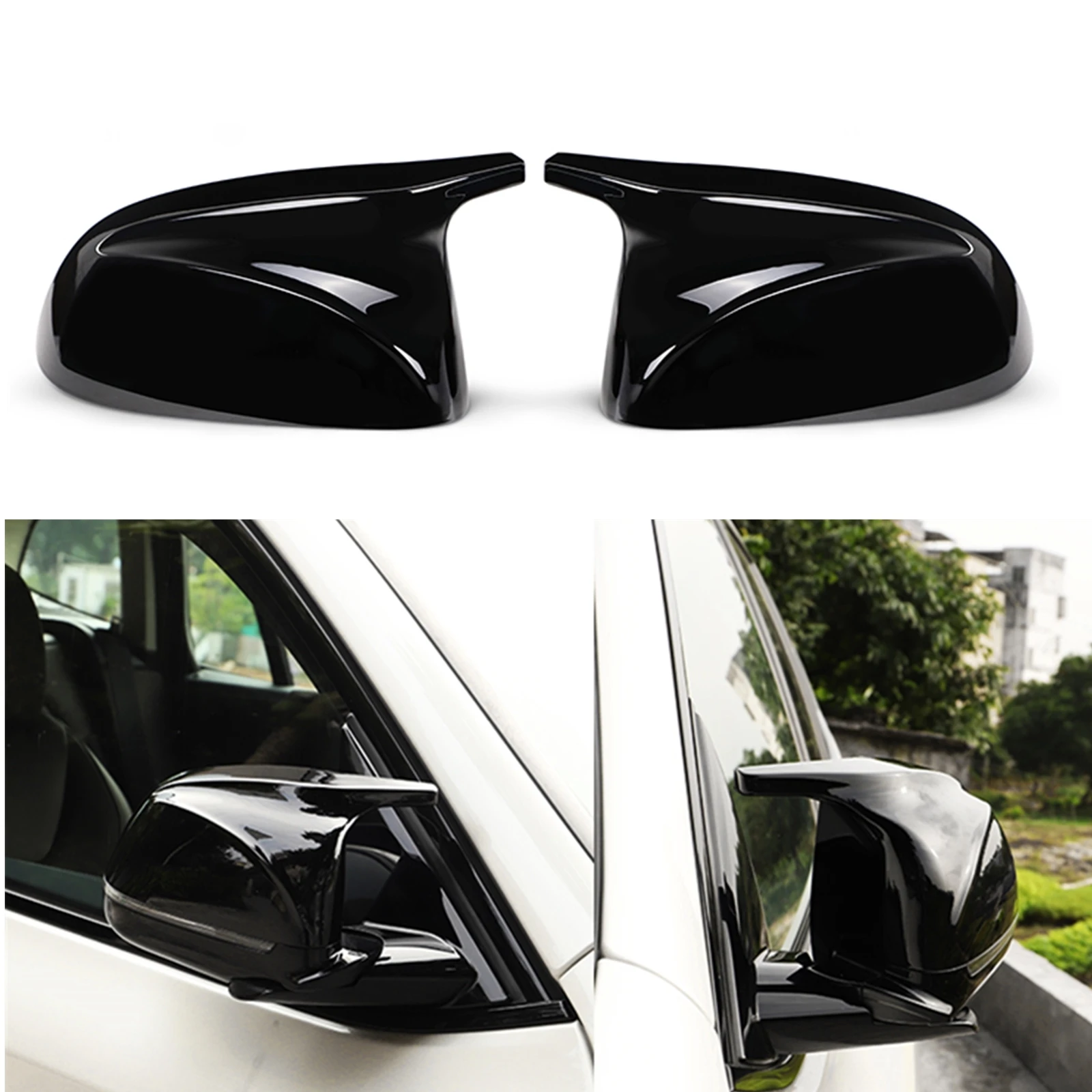 

For BMW X3 G01 X4 G02 X5 G05 X6 G06 X7 G07 iX3 2018-2023 Mirror Cover Replacement Gloss Black Exterior Rear View Rearview Caps