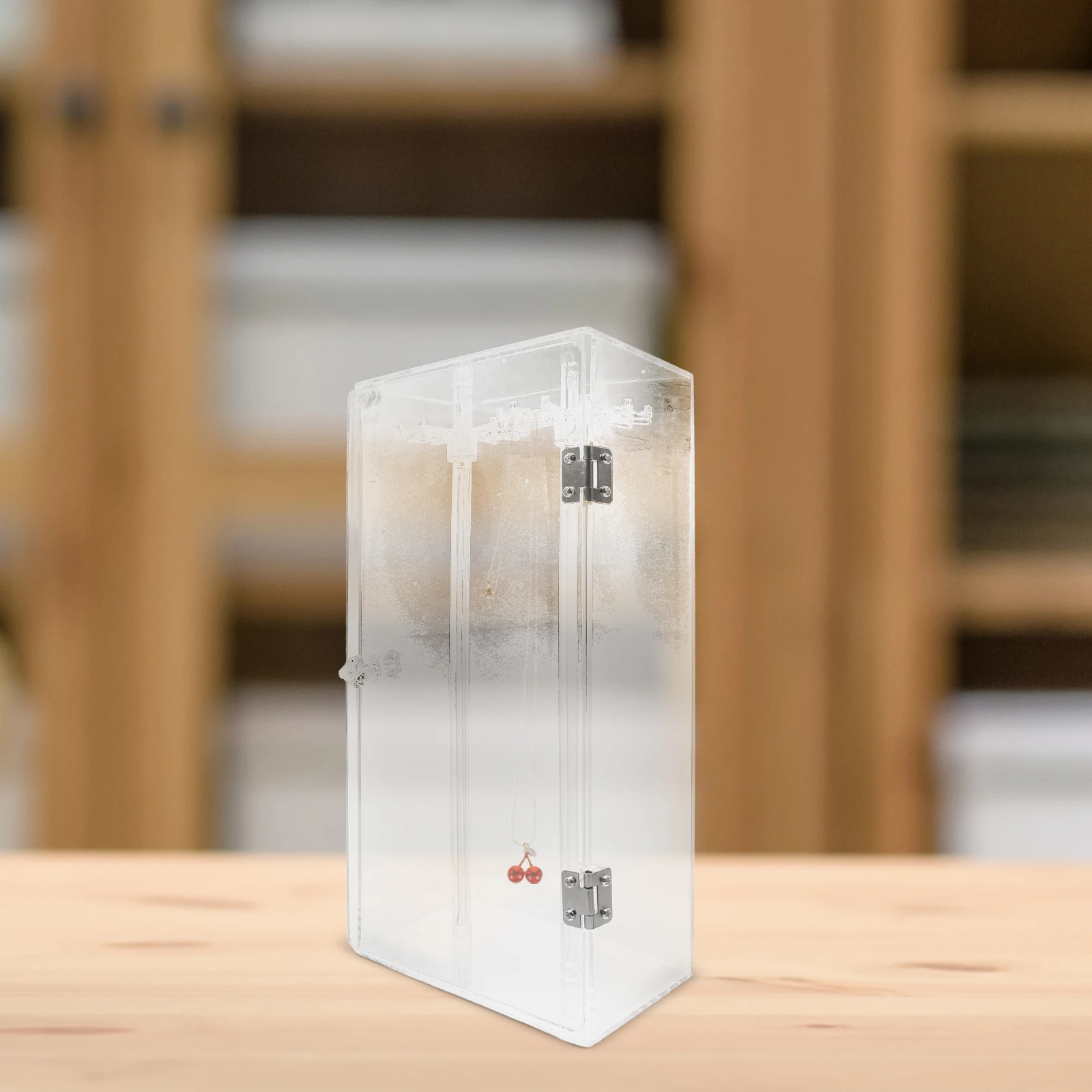 

Storage Box Bracelet Holder Clear Jewelry ganizer Carousel Display St Plastic Rotating Necklace Image Trinket Case Jewelry