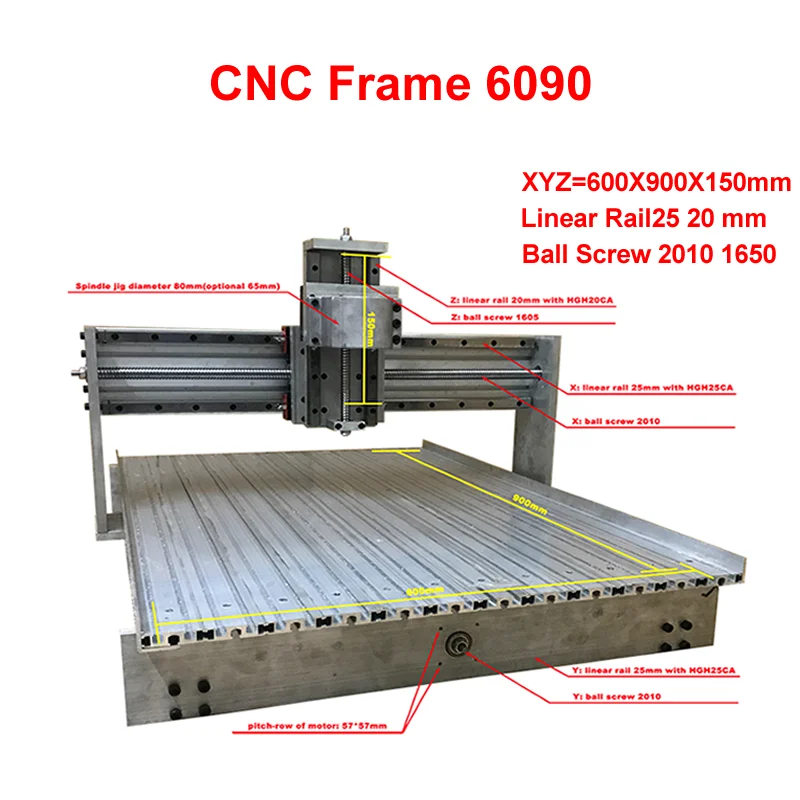 CNC Router Frame 6090 Linear Guideway Engraver Milling Machine DIY CNC