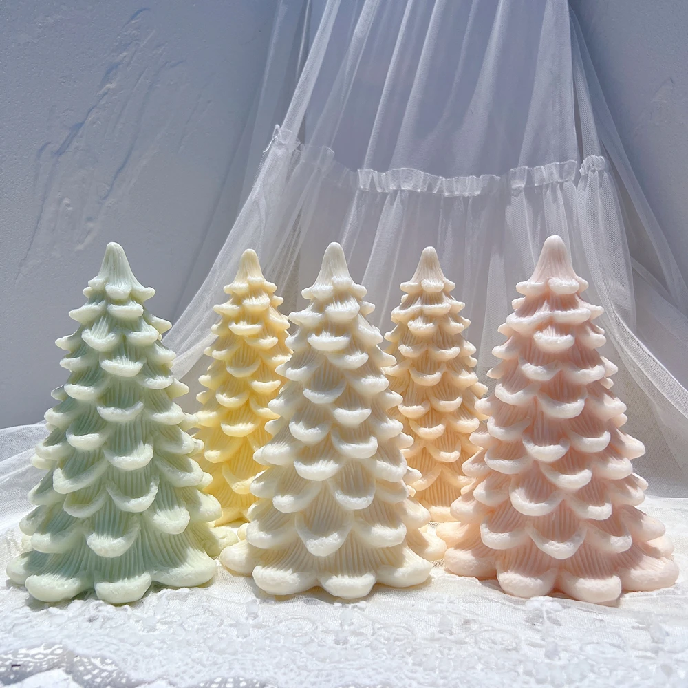 

17.5CM Christmas Tree Silicone Candle Mold Christmas Home Decor Silicone Mold Dinner Soy Wax Silicone Mould Christmas Decor