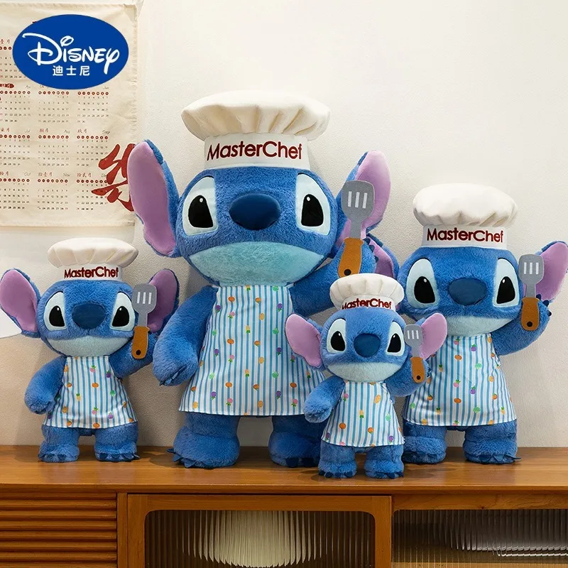 

50/60/75 см большой размер Chef Stitch Disney аниме плюшевая кукла Kawaii украшение комнаты плюшевые детские подушки праздничный подарок