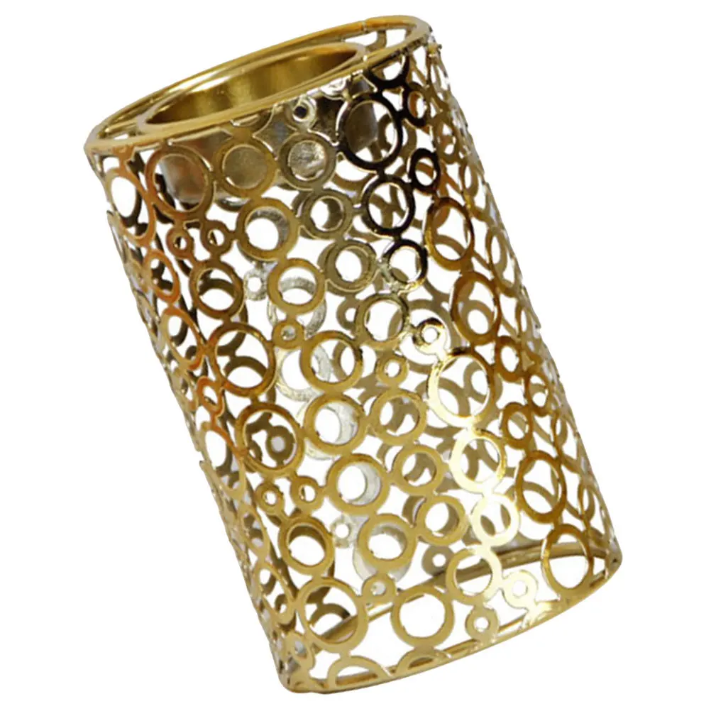 

Metal Holder Gold Round Taper Stand Romantic Dinner Party Wedding Decoration Tealight Candlestick Desktop