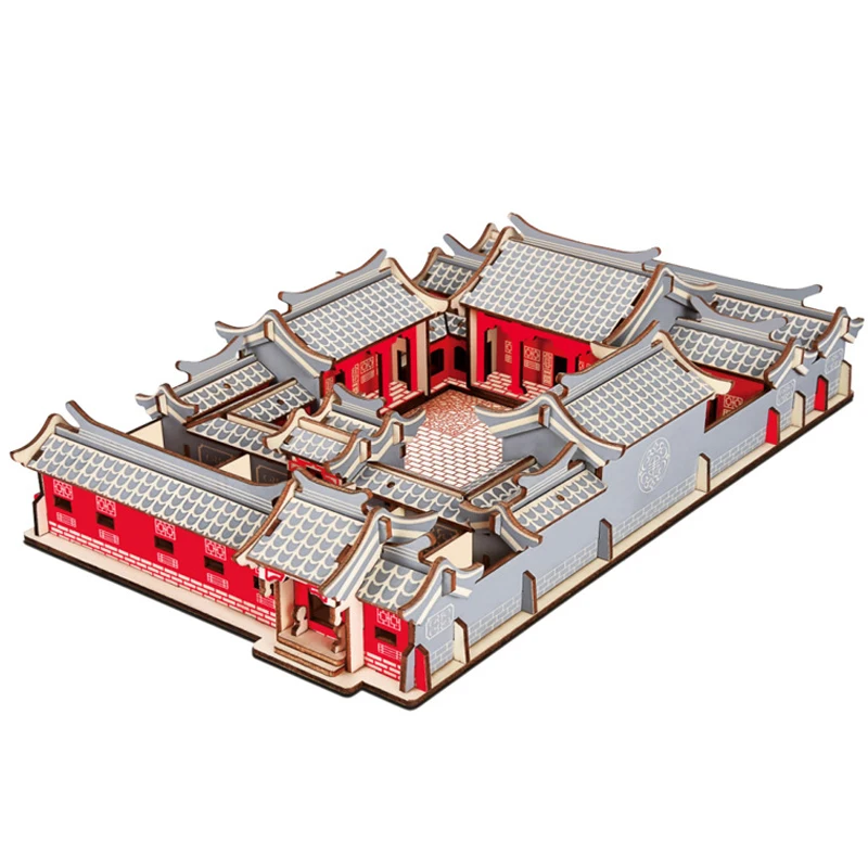 Chinese Architecture 3D Wooden Puzzle Temple Of Heaven Wood Building House Model Toys For Children Hall of Supreme Harmony