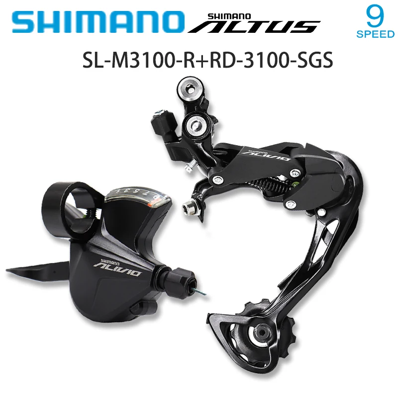 SHIMANO ALIVIO 9V SL-M3100-R Shift Lever DR-M3100-SGS Rear Derailleur For  MTB Bike 9 Speed Original Parts