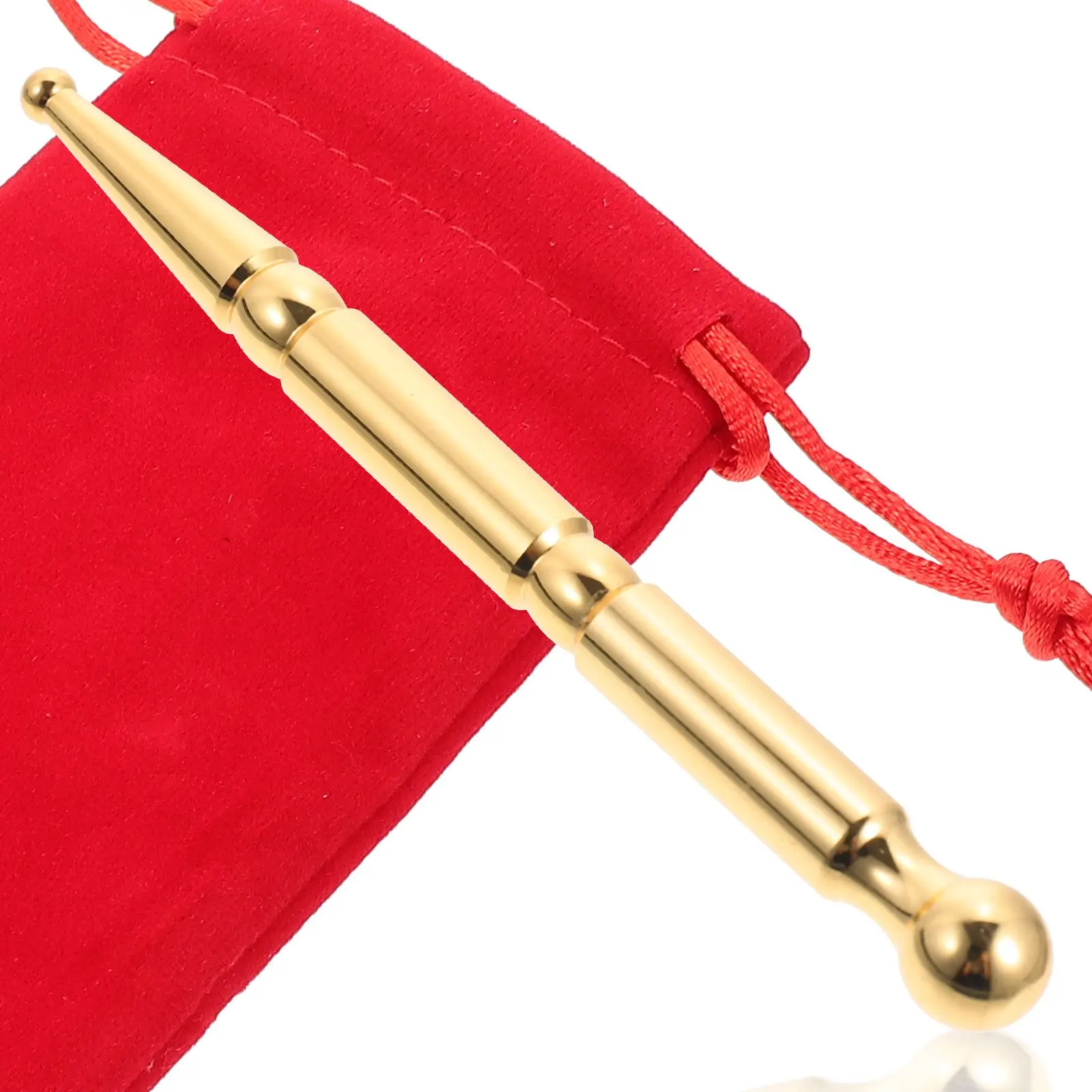 

Massage Pen Massager Therapy Stick Face Roller Point Brass Rod Foot