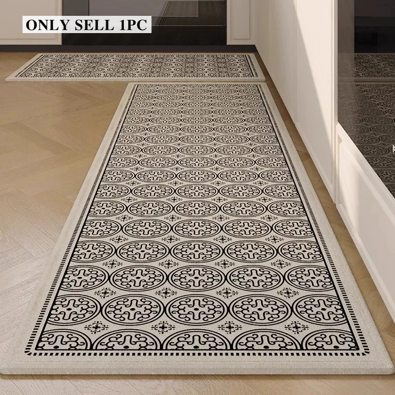 Kitchen Rug Long Anti-fouling Wear-resistant Floor Mat Modern Minimalist Style Carpet Home Decoration Rugs Alfombras De Cocina