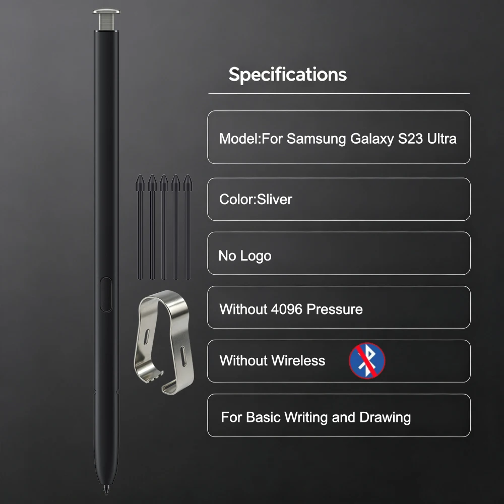 S23 Ultra Stylus Stift & Ersatzspitzen für Samsung Galaxy S23 Ultra SM-S918B SM-S918U S918W Touchscreen-Stift S-Pen – Detail 5