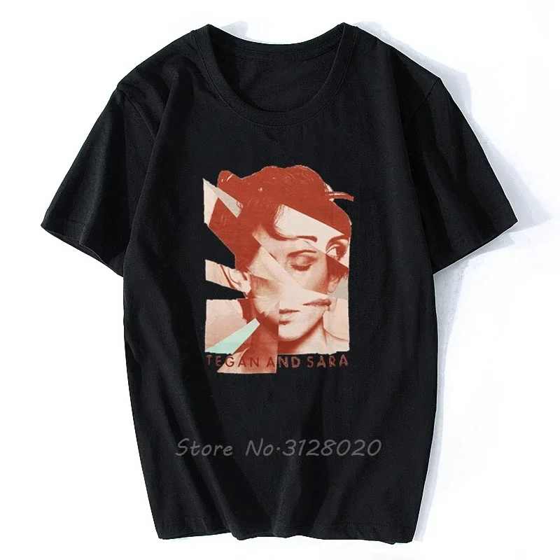 Забавная Мужская футболка, новинка, футболка для женщин, Приталенная футболка с призмой Tegan & Sara, Мужская хлопковая футболка с круглым вырезом, футболки в стиле хип-хоп, топ, уличная одежда
