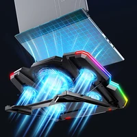 2022 Coolcold Laptop Cooler RGB Gaming Notebook Cool Stand Ergonomics Five Fans 2 USB Ports With HD Display For 14-17inch - Image 5