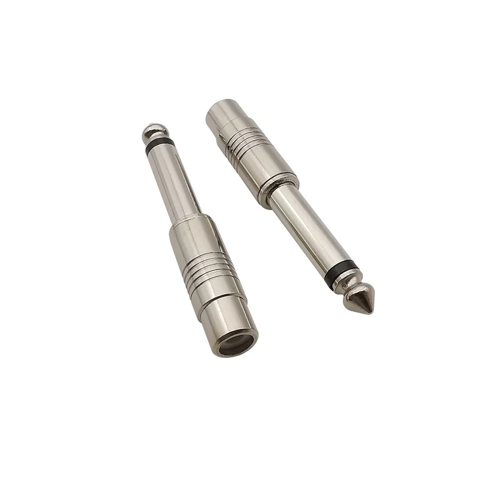 5/10Pcs RCA to 1/4 Inch Adapter RCA Female Socket to 6.35mm Male TS Mono Plug Audio Speaker Guitar Connectors