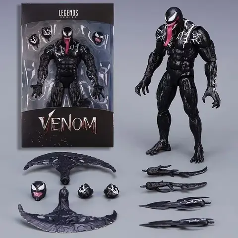 Marvel Venom Shf Legends Action Figure Joint Movable Toys Statue Model Collectible 7-Inch Ultra Mobile Handle Model Gift