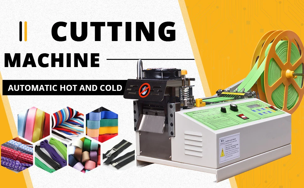 automatic hot cold knife nylon webbing tape ribbon cutter cutting machine