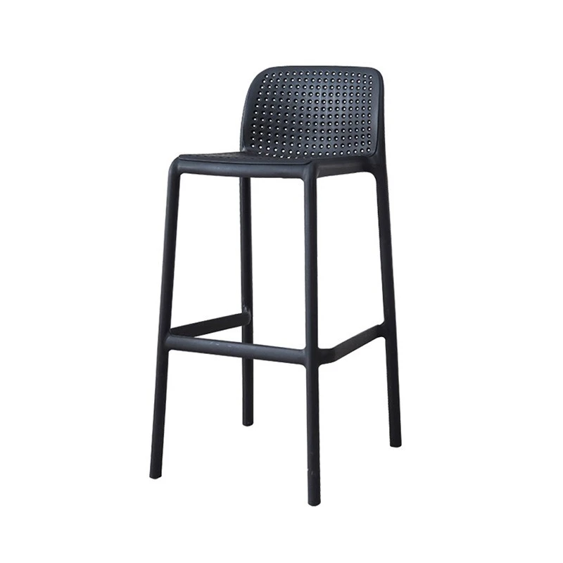 Personalized high-footed bar stool stacked creative fashion casual bar chair Nordic minimalist designer plastic bar chair