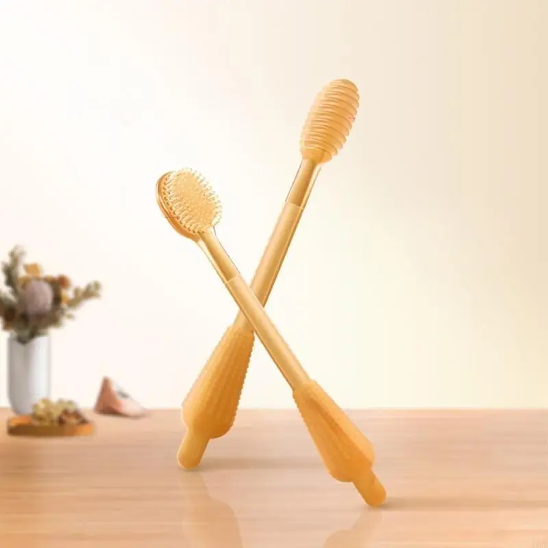 Infant-to-Toddler Toothbrush Baby Silicone Tongue Coating Brush with Storage Cup